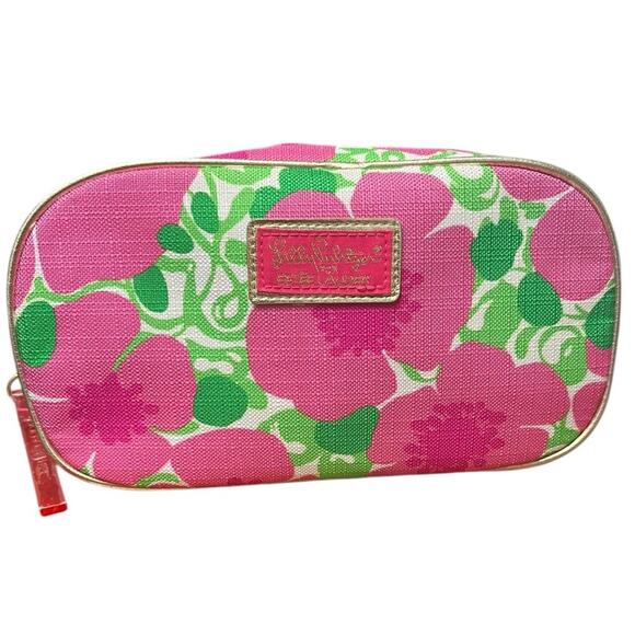 NWOT LILLY‎ PULITZER Estée Lauder Floral PVC Women’s Cosmetic Bag Make Up Case - Picture 1 of 7